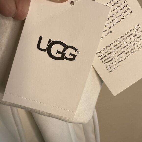 UGG Duffield Robe Womens Large Cream Fleece SOFT Comfort Classic Lux Angel Bath - Picture 6 of 16